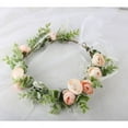thumbnail image 4 of Floral Fall Artificial Baby Breath Flower Halo Wedding Crown Lilac Bridal Headpiece Greenery Crown-champagne, 4 of 5