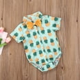 thumbnail image 6 of Douhoow Baby Boy Gentleman Jumpsuit Summer Short Sleeve Bowknot Dinosaur Bodysuit, 6 of 8