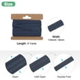 thumbnail image 3 of Uxcell Double Fold Bias Tape 1/4 Inch 6 Yards Cotton Bias Binding Tape Bulk for Sewing Navy Blue, 3 of 6