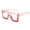 C03	Pink on top, red on bottom, variant on Classic Square Frame Anti-Blue Light Women's Fashionable Simple Ultra-Light Non-Prescription Glasses