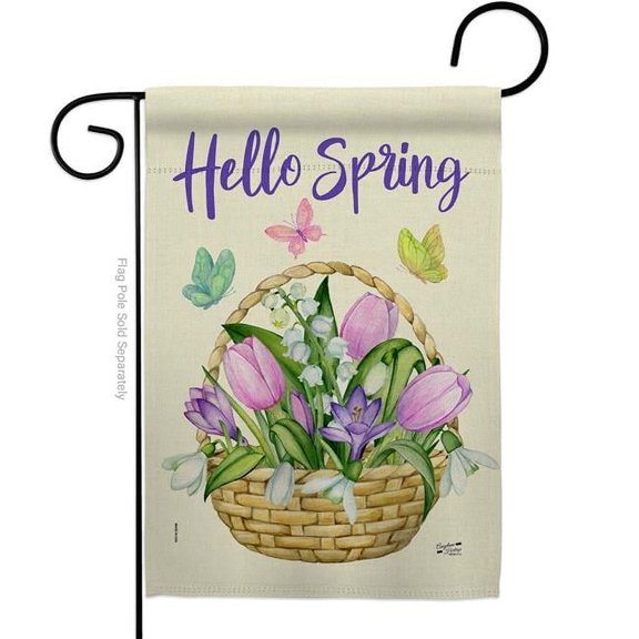 Angeleno Heritage G135366-BO Spring Floral Double-Sided Decorative Garden Flag, Multi Color
