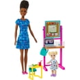 thumbnail image 2 of Barbie Teacher Doll (Brunette),Toddler Doll (Blonde), Flip Board, Laptop, Backpack, Toddler Desk, Pet Turtle, Great Gift for Ages 3 Years Old & Up Barbie -, 2 of 6