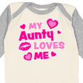 thumbnail image 4 of Inktastic My Aunty Loves Me with Hearts and Kiss Boys or Girls Long Sleeve Baby Bodysuit, 4 of 5