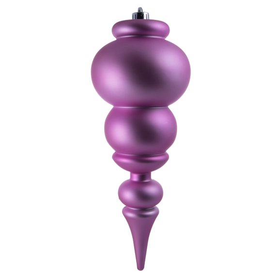 Vickerman 14" Orchid Matte Finial Christmas Ornament UV Treated with Drilled and Wired Cap