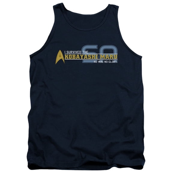 Star Trek I Survived Adult Tank Top Navy