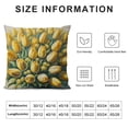 thumbnail image 5 of COMIO Yellow Tulips Flowers Pillowcases Nature Floral Print Pillow Case Decorative Throw Pillow Cover for Home Sofa Office White, 5 of 5