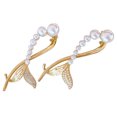 thumbnail image 4 of TABLZONE 2Pcs Golden Hair Barrettes with Delicate Rhinestones and Pearls for Event Hairstyles, 4 of 8