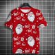 thumbnail image 4 of Camiseta divertida de Navidad para hombre, camiseta de Festival, patrón de Reno de Papá Noel, manga corta, cuello redondo, Tops Unisex, camisetas de verano, nuevo, 4 of 4