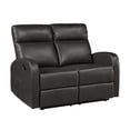 thumbnail image 3 of OakvillePark Brava Faux Leather Double Reclining Loveseat, Espresso, 3 of 7