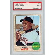 Graded 1968 Topps Willie Mays #50 Baseball Card PSA 5 Excellent