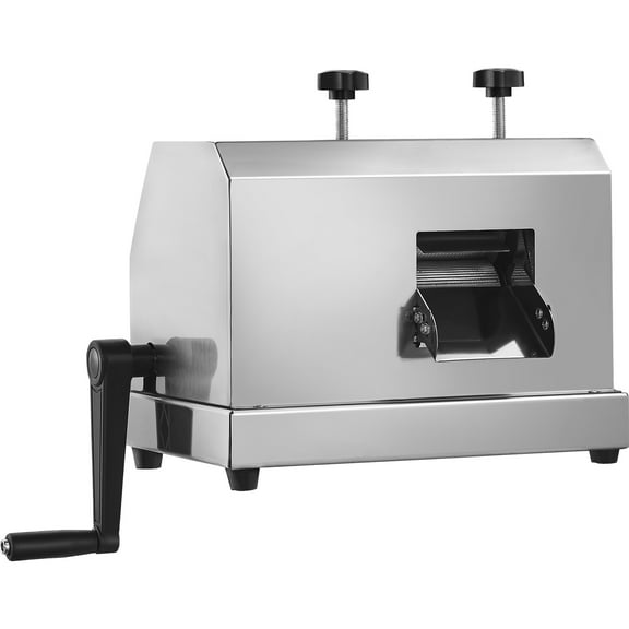 KFFKFF Commercial Sugar Cane Juicer, 110LBS/H Output Machine with 3 Stainless Steel Rollers, 2.4" Wide Inlet, Manual Juice Extractor for Home and Business Use