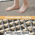 thumbnail image 3 of MIULEE Set of 2 Waffle Bathroom Runner Rugs, Boho Bath Rug Non Slip Washable, Super Absorbent Runner Bath Mats, Rubber Backed, Id, 3 of 6