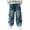 Blue, variant on Ketyyh-chn99 Boys' Skinny Fit Stretch Denim Jeans Boys Cargo Denim Pants Straight Wide Leg Vintage Baggy Streetwear Jeans Waisted Cool Multi Pockets Trousers Size for 5-6 Years,Blue