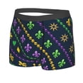 thumbnail image 2 of Kll Mardi Gras Strings Of Beads Men'S Cotton Boxer Briefs Underwear-X-Large, 2 of 9