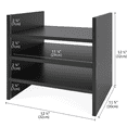 thumbnail image 5 of Ballucci 4-Tier Wood Paper Organizer, Compatible with Kalax Cube Storage Shelves, Black, 5 of 7