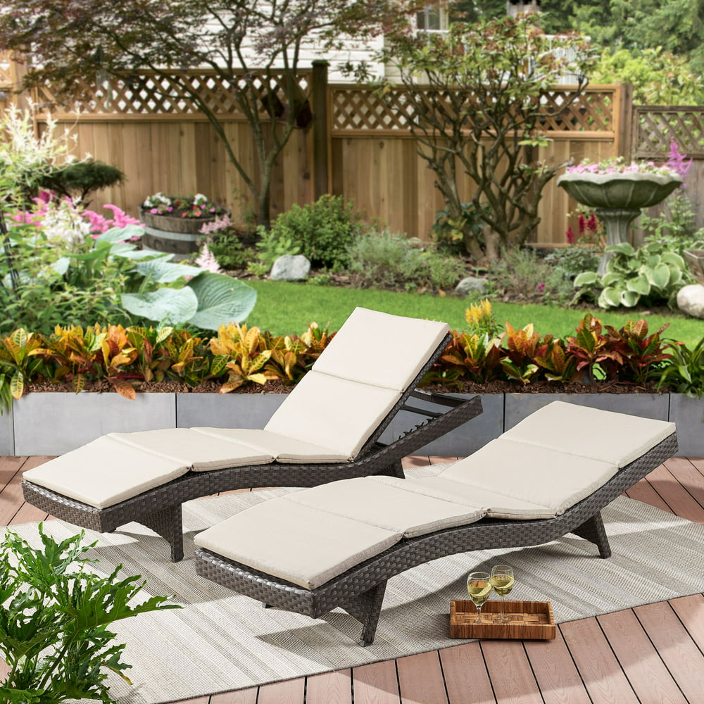 Better Homes & Gardens Avila 2-Piece Outdoor Wicker Chaise Lounge Set ...