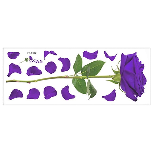 Romantic Roses Bathroom LivingRoom Bedroom Beautification Decorative Wall Stickers