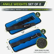 ProsourceFit Ankle Weights Set of 2 with Adjustable Comfort Fit