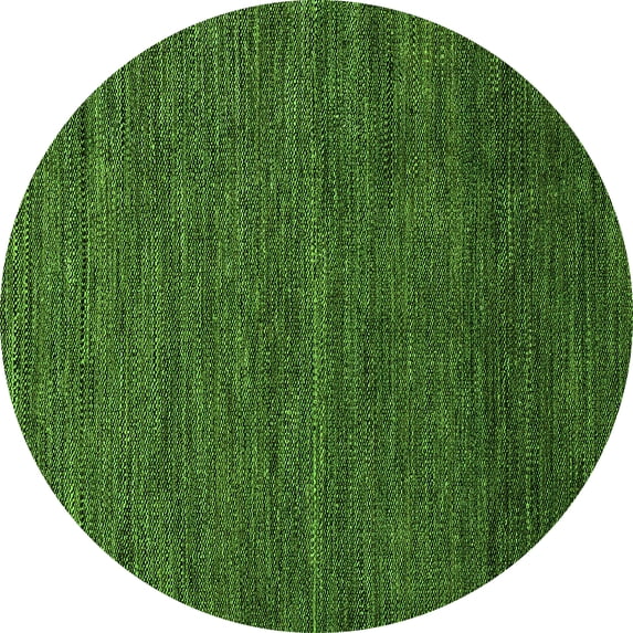 Ahgly Company Indoor Round Abstract Green Modern Area Rugs, 3' Round