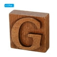 thumbnail image 3 of Uxcell Letter Stamps Wood Rubber Stamp Character G Vintage Alphabet Stamps Set Wooden Stamp Stamper, Brown, 3 of 6