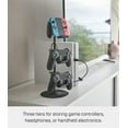 thumbnail image 5 of Yamazaki Home Controller Stand, Black, Steel, Adjustable Tiers, 5 of 7