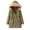 Army Green, variant on Fesfesfes Women Winter Coat Hoodies Jacket Slim Fit Outwear Solid Color Coats Hooded Tops With Pockets Sale Clearance