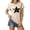 A-Beige319, variant on Casual Star Tees for Women Short Sleeve Crewneck Pullover T-Shirt Breathable Vintage Everyday Tee