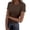 C711 Brown, variant on Gbsyewxs Womens Tops Crew Neck Short Sleeve Solid Color Soft Summer T Shirts For Women Army Green