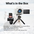 thumbnail image 7 of Sony Alpha ZV-E10 II Content Creators’ Camera Body Only (White) Bundle with Vlogger Shotgun Microphone, Joey Mini Extendable Tripod with Built-In Phone Mount, and SDXC UHS-I Memory Card (4 Items), 7 of 7