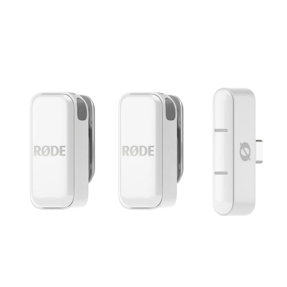 Micrófono inalámbrico RØDE Wireless Micro con funda de carga blanca