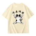 thumbnail image 3 of Tiijoy Girls Loose Short Sleeve T-Shirt Cartoon Cat Print Casual T Shirt Top, Sizes 3-4T, 3 of 3