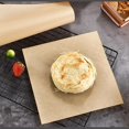 thumbnail image 4 of 100Pcs Plastic-Coated Kraft Cake Slicer Sheets 5.9"x5.9", Non-Stick Greaseproof Food Separators, Square Deli Liners for Baking, Burger Stacking, Cookie & Meat Patty Divider, for Home/Restaurant Use, 4 of 5