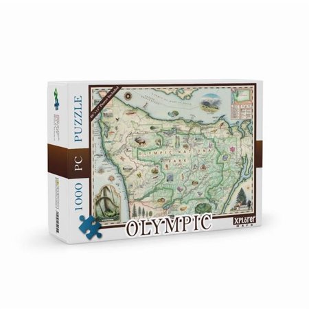Xplorer Maps PZMCB_OLY Olympic National Park Map Jigsaw Puzzle - 1000 Pieces