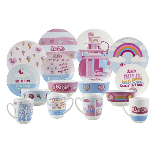 Vajilla de Porcelana Ambient 21 Colección Barbie 16 piezas