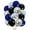 Black, Blue, Silvery, variant on 12 Inch Navy Blue and Yellow Balloons with Confetti, for Wedding or Baby Shower Parties, Pack of 50
