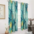 thumbnail image 3 of Ocean Life Coral Starfish Pattern Window Blackout Curtain 3d Printed Blackout Curtain Bedroom Living Room Hotel Window 2 Panel Shade, 3 of 6