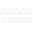 thumbnail image 1 of Uxcell 20 Pack Plastic 13.5-15.5 mm Adjustable Double Snap Grip Hose Clamps, White, 1 of 5