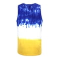 thumbnail image 3 of Victorious Men's Colorblock Tie Dye Long Length Tank Top TT86 - Royal Blue/Gold - Medium, 3 of 3