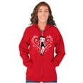 thumbnail image 4 of Betty Boop Heart Love Sassy Cartoon Zip Hoodie Sweatshirt Women Brisco Brands M, 4 of 6