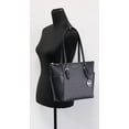 thumbnail image 2 of Michael Kors Charlotte Grand Sac à Main à Fermeture à Glissière (Noir sig), 2 of 7