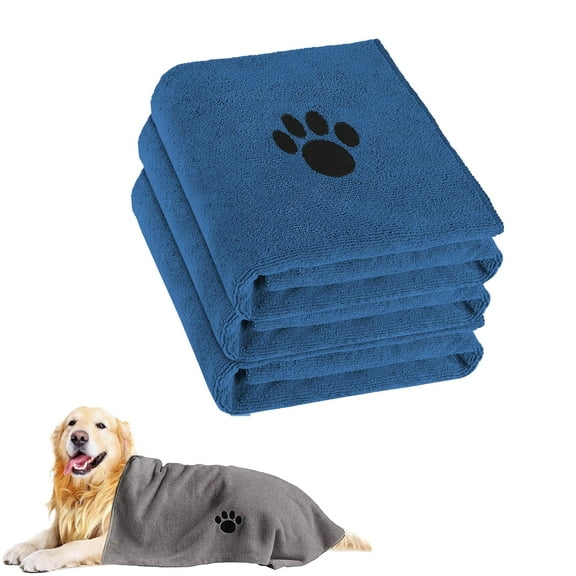 3 Pack Microfiber Pet Towels for Drying Dogs, Super Absorbent and Soft Pet Grooming Towel, Pet Bath Drying Towels for Large, Medium or Small Dogs - 40 Inch x 23.6 Inch