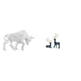 thumbnail image 1 of Conjunto moderno de figuras de resina de toro y ciervo. Esculturas abstractas de animales para la entrada, mesa, escritorio, estante, sala de estar u, 1 of 8