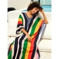 thumbnail image 5 of Edolynsa Women Print Kaftan Cover up Casual Summer Dress Plus Size Cafan Loungewear Maxi Beachwear Long Resort Outfits, 5 of 9