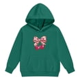 thumbnail image 4 of LRen Girls Fall Outfits 5t Cute Bowknot Print Crew Neck Long Sleeve Valentines Hoodies Hoody Sweatshirt Drawstring Pants Fashionable Children Fall Clothes for Girls, 4 of 6