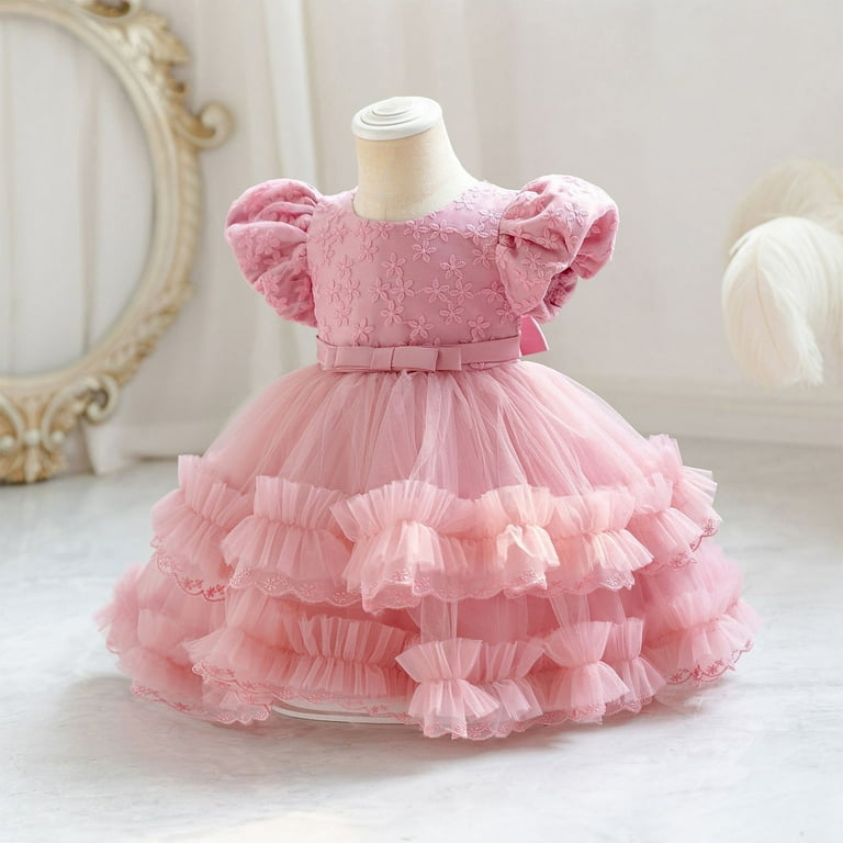 Jalioing Puffy Princess Dress for Toddler Kids Girl Bubble
