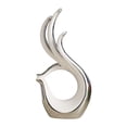 thumbnail image 1 of Escultura de estatua de cerámica artística para decoración de mesa decorativa para el hogar y la oficina. plata blanca, 1 of 9