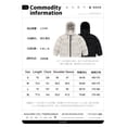 thumbnail image 4 of Traje de algodón con capucha desmontable, bolsillo inclinado, cuello alto, resistente al viento, 2024AW, 4 of 4