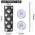 thumbnail image 3 of Pioneer Flower Floral Print Pattern 20oz Skinny Tumbler with Straw & Lid, Double Wall Vacuum Insulated Cup, Leak-Proof, Cup Holder Friendly, Hot 6H Cold 12H, 3 of 6