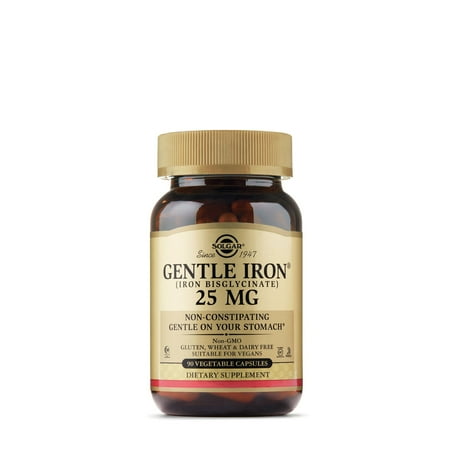 Solgar gentle iron 25 mg - 90 vegetable capsules (Best Vegetables For Iron Deficiency)