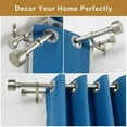 thumbnail image 6 of Brushed Nickel Double Curtain Rods, Heavy Duty Double Window Rod 72-144 Inches, 1-Inch Front and 5/8 Inch Back Telescoping Double Drapery Rods with Modern End Cap, 6 of 7